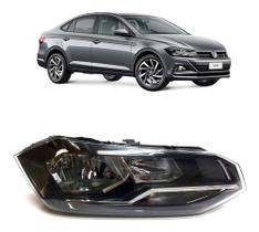Farol VW Virtus 2018 2019 20 21 22 com Friso Cromado LD