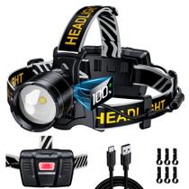 Farol XILUO 100000LM com Sensor de Zoom - 8 Modos - IP68