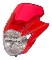 Farol Xt660r + Carenagem e Bolha Vermelho + Led + Parafuso