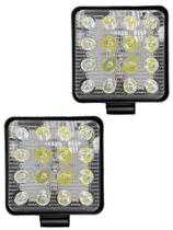 Farolete quadrado Led 48w 6000k 12v 24v Par