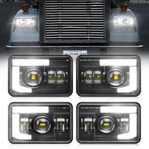 Faros LED Auxbeam 4x6 con DRL Haz Alto/Bajo DOT para Camiones