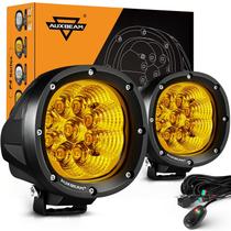 Faros LED Auxbeam Serie P4 90W de 4 pulgadas con haz amplio ámbar