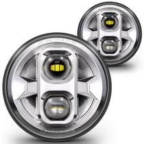 Faros LED de 7" H6024 Cromados 12V - Tienda Online de LED
