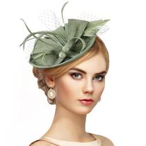Fascinators Hat Zinniday Green Tea Party, década de 1920, mulheres do Kentucky