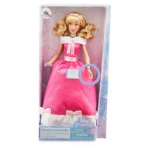 Fashion Doll Disney Store Cinderela cantando com vestido rosa