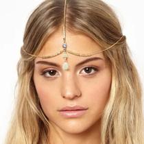 Fashion Women Forehead Jewelry Gold Headband Bridal Head Chain Corrente Cordão Tiara Para Noivas
