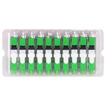 Fast Connector SC/APC com CLIP e Trava Verde Múltiplo: 10 Fast Connector SC/APC com CLIP e Trava Verde Múltiplo: 10