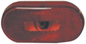 Fasteners Unlimited 003-54P Luz de Sinalização Oval Vermelha 12V Fasteners Unlimited 003-54P Luz de Sinalização Oval Vermelha 12V