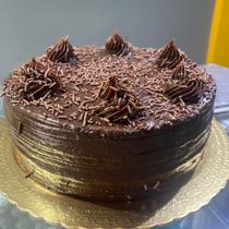 Fatia de torta de chocolate