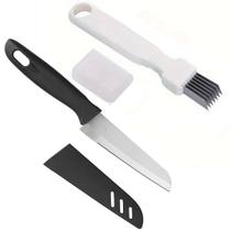 Fatiador 7 Lâminas mais Faca com Bainha 20cm Para Corte e Preparo de Legumes Verduras e Frutas
