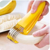 Fatiador Banana Frutas Legumes Cortador Salsicha Laminas Inox Aro Multiuso Chips Pepino Fatiador Banana Frutas Legumes Cortador Salsicha Laminas Inox Aro Multiuso Chips Pepino