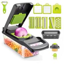 Fatiador Cozinha Cortador Multifuncional 16 em 1 Aço Inox Para Vegetais/Frutas/Legumes