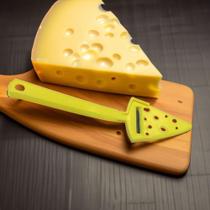 Fatiador de queijo manual de plástico amarelo lamina em aço inox prático para cozinha - Decor Util