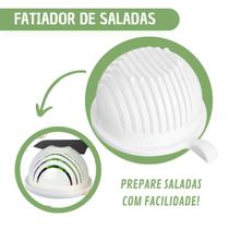 Fatiador de Saladas Cortador Secador de Vegetais Legumes Frutas Cutter Bowl
