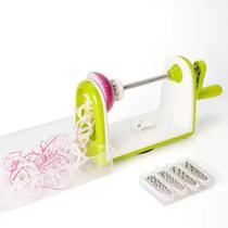 Fatiador Espiral Cortador Ralador Maquina Macarrao Legumes Vegetais Espiralizador Abobrinha Com 5 Laminas Em Inox
