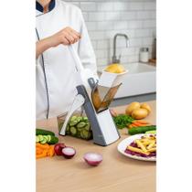 Fatiador Mandoline Profissional 5 Lâminas Inox - Branco Fatiador Mandoline Profissional 5 Lâminas Inox - Branco