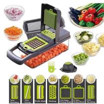 Fatiador Profissional Multifuncional de Cozinha em Aço Inoxidável 16 em 1 Fatiador de Vegetais
