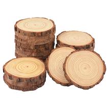 Fatias de madeira GNIEMCKIN Natural Pine 12-14 cm DIY Crafts 20 unidades