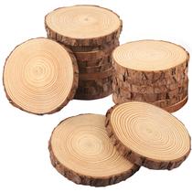 Fatias de madeira GNIEMCKIN Natural Pine 14-16 cm DIY Crafts 18 unidades Fatias de madeira GNIEMCKIN Natural Pine 14-16 cm DIY Crafts 18 unidades