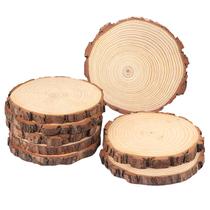 Fatias de madeira GNIEMCKIN Natural Pine 20-23 cm, artesanato DIY, 8 unidades Fatias de madeira GNIEMCKIN Natural Pine 20-23 cm, artesanato DIY, 8 unidades