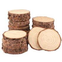 Fatias de madeira GNIEMCKIN Natural Pine 4,7-5,5 polegadas 40 unidades