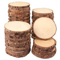 Fatias de madeira GNIEMCKIN Natural Pine 4,7-5,5 polegadas 60 unidades Fatias de madeira GNIEMCKIN Natural Pine 4,7-5,5 polegadas 60 unidades