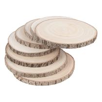 Fatias de madeira Maputune, 8 peças de 25 a 28 cm de largura, inacabadas para bricolage
