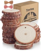 Fatias de madeira Travlog Natural com casca 30 unidades de 7-8 cm