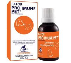 Fator Pró Imune Pet - Arenales Homeopatia Animal - Tratamento auxiliar de Alergias e Dermatities