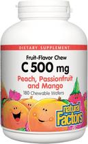 Fatores naturais mastigáveis de vitamina C para crianças 500 mg 180 bolachas
