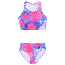 Fatos de banho Perfashion Teen Girls Tankini Tie Dye Tamanho 10-12 Fatos de banho Perfashion Teen Girls Tankini Tie Dye Tamanho 10-12