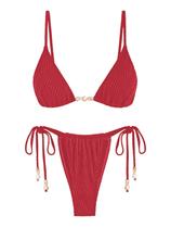 Fatos de banho Seamoly 2026 Beading, alça de espaguete ajustável
