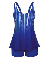 Fatos de banho Tankini Arolina Plus Size Femininos Tummy Control 20W Fatos de banho Tankini Arolina Plus Size Femininos Tummy Control 20W