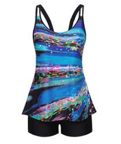 Fatos de banho Tankini Arolina Plus Size Tummy Control 20W para mulheres