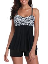 Fatos de banho Tankini Century Star 2024 femininos para controle de barriga Fatos de banho Tankini Century Star 2024 femininos para controle de barriga