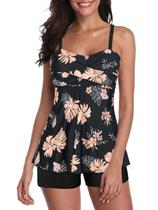 Fatos de banho Tankini Century Star 2024 para controle de barriga para mulheres Fatos de banho Tankini Century Star 2024 para controle de barriga para mulheres