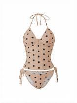 Fatos de banho Tankini para mulheres Verdusa Polka Dots Apricot