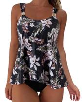 Fatos de banho Tankini SUUKSESS Ruffle High Wisted Tummy Control
