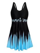 Fatos de banho Tankini Vestido de banho feminino de cintura alta 4GG Fatos de banho Tankini Vestido de banho feminino de cintura alta 4GG