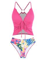 Fatos de banho Tankini ZAFUL Ruched Tummy Control, 2 peças femininas Fatos de banho Tankini ZAFUL Ruched Tummy Control, 2 peças femininas
