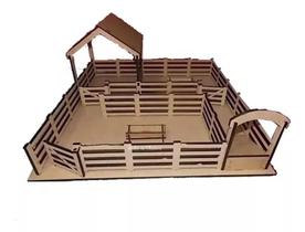 Fazenda Mdf Grande 54x60cm Curral Fazendinha De Madeira - FHW