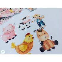 Fazendinha Aquarela 50 Apliques Tag para decorar Fazendinha Aquarela 50 Apliques Tag para decorar