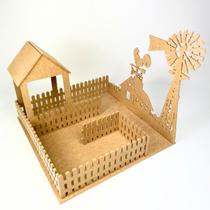 Fazendinha MDF 6mm Curral Grande Fazenda Brinquedo Educativo Desmontável Fazendinha MDF 6mm Curral Grande Fazenda Brinquedo Educativo Desmontável