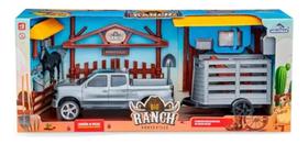 Fazendinha para Montar Big Ranch HorseVille com Carrinho 35 peças Adijomar Fazendinha para Montar Big Ranch HorseVille com Carrinho 35 peças Adijomar