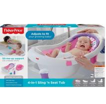 Fbm96 fisher price banheira luxo 4 em 1 rosa