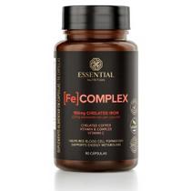 Fe Complex Ferro Quelado + Vitamina C 90 Caps - Essential Nutrition Fe Complex Ferro Quelado + Vitamina C 90 Caps - Essential Nutrition
