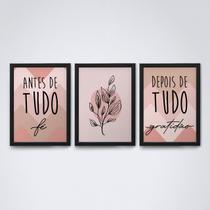 fé e gratidão antes de tudo tons v8com moldura preta A4 fé e gratidão antes de tudo tons v8com moldura preta A4