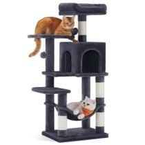 Feandrea Arranhador para Gatos Torre de 112 cm com Pelúcia e Múltiplos Níveis Feandrea Arranhador para Gatos Torre de 112 cm com Pelúcia e Múltiplos Níveis
