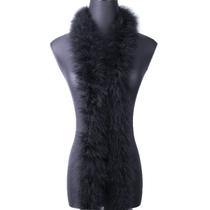 Feather Boa Wanruida Black 1,8 m, acabamento fofo de 50 g Feather Boa Wanruida Black 1,8 m, acabamento fofo de 50 g