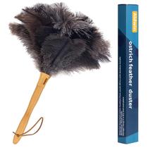 Feather Duster Aldwin Genuine Avestruz de 41 cm com cabo de madeira Feather Duster Aldwin Genuine Avestruz de 41 cm com cabo de madeira